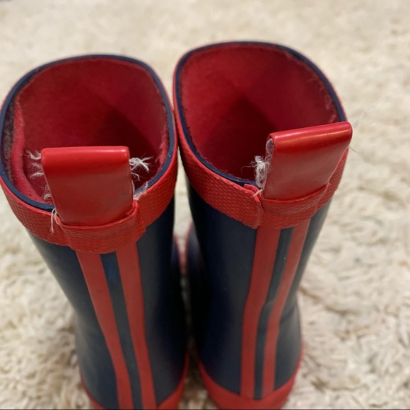 ❗️SOLD❗️Hatley Navy/Red Rain Boots GUC - Picture 5 of 7
